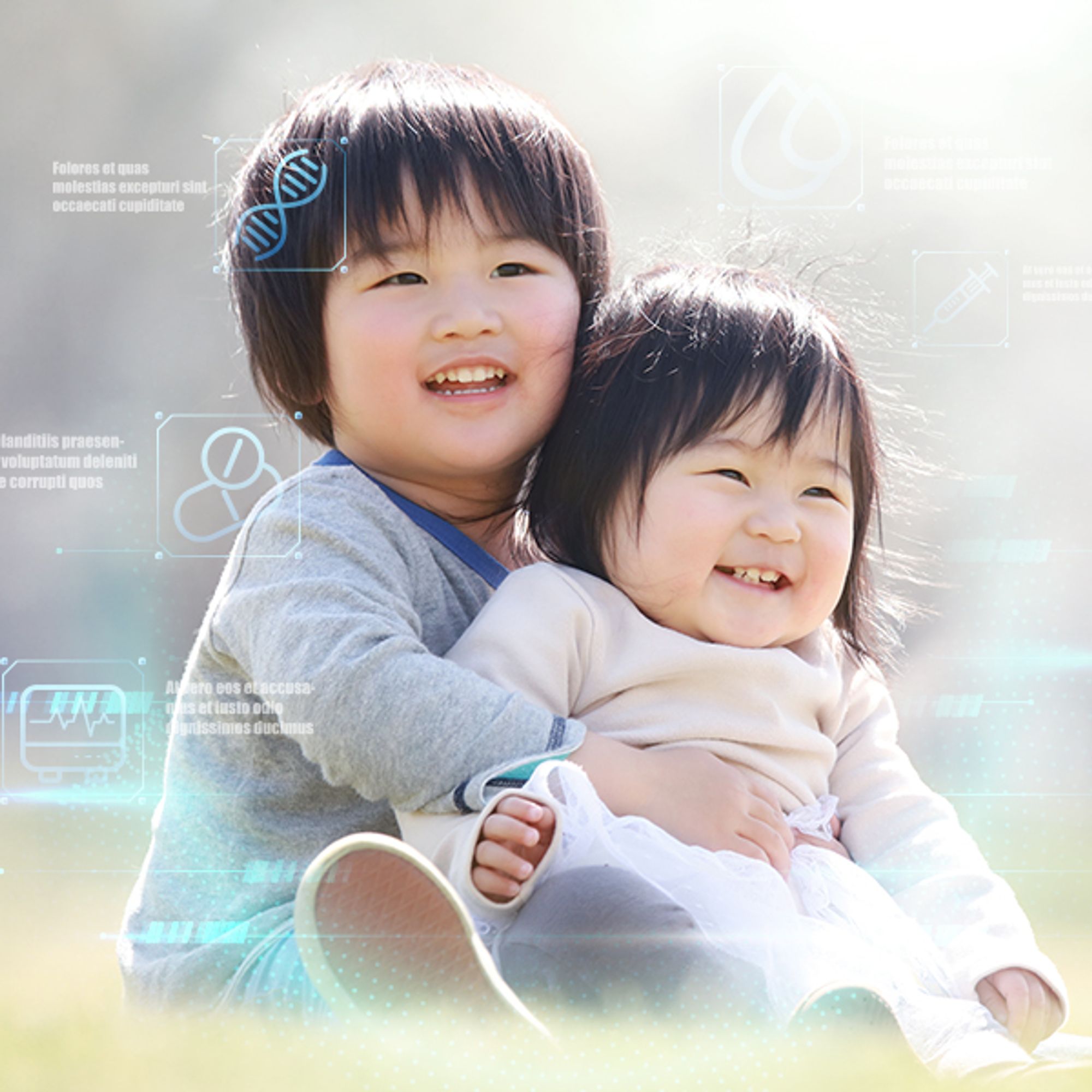 一名正在接受疫苗注射的年輕女子，象徵著對健康和安全的承諾，背景是各種疫苗瓶。